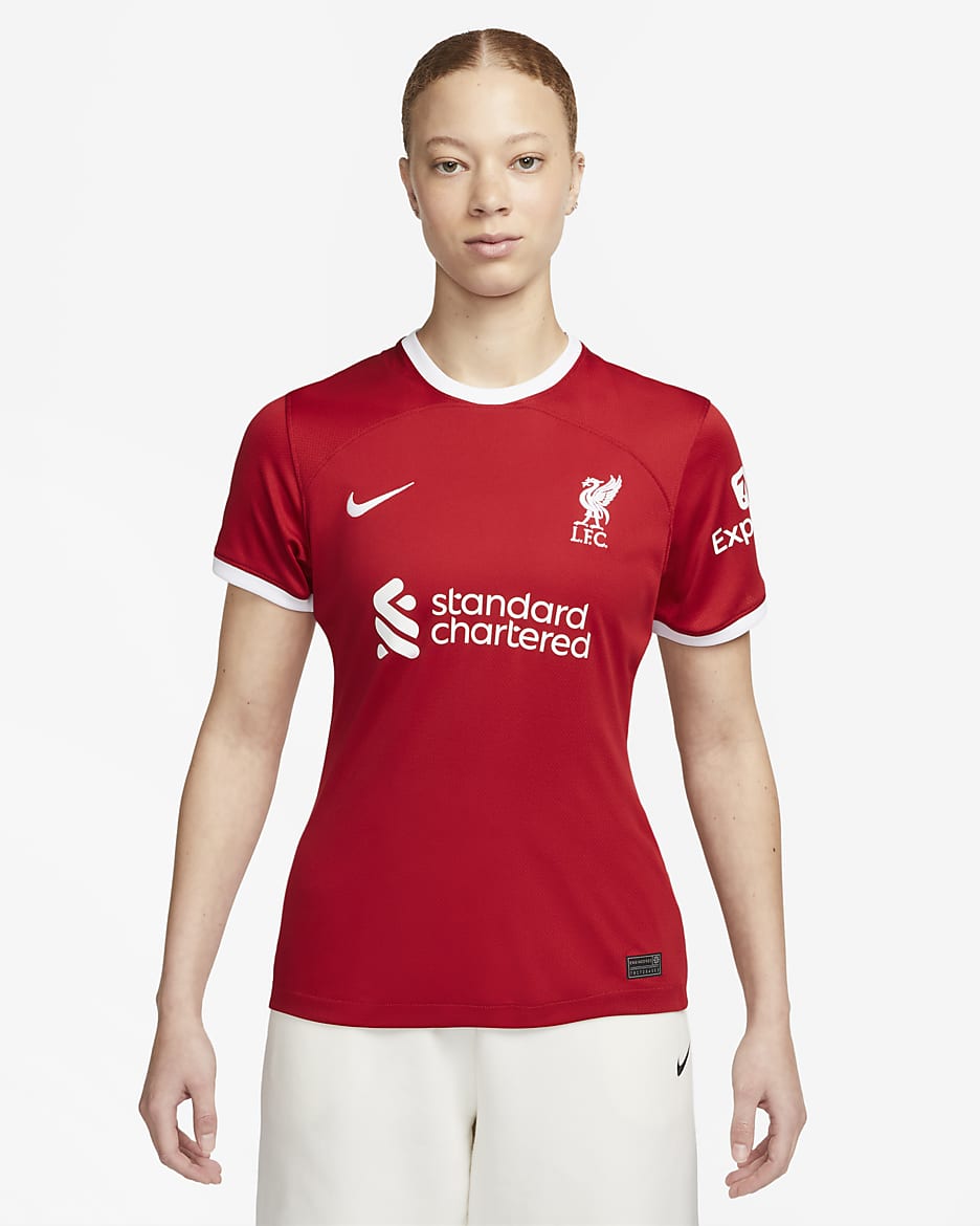 Liverpool F.C. 2023 24 Stadium Home Women s Nike Dri FIT Football Shirt